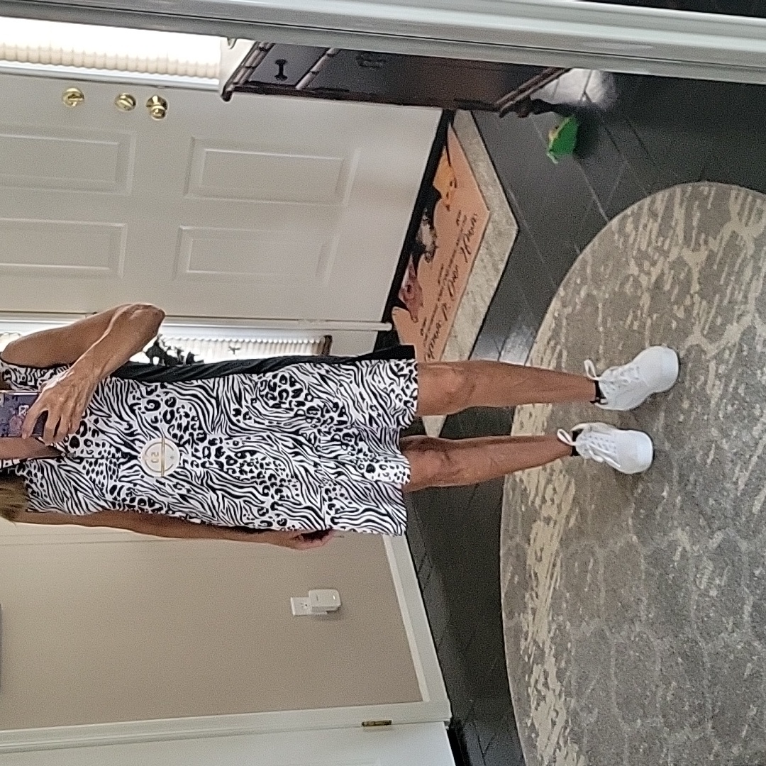 Size S Tail Golf Wear Lille 35" Dress - Painted Zebra, Nwt